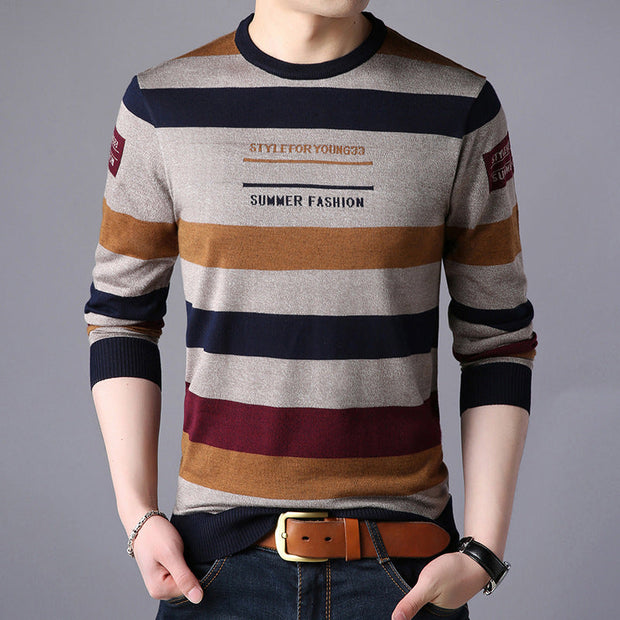 Men's Long-Sleeved T-Shirts  Men'S Bottoming Shirt Casual- Round Neck.