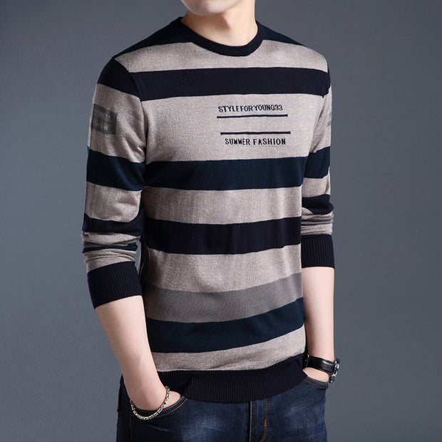 Men's Long-Sleeved T-Shirts  Men'S Bottoming Shirt Casual- Round Neck.