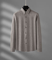 Men's Khaki Thick Warm Woolen Long Sleeves Shirt For Men Very Stylish.