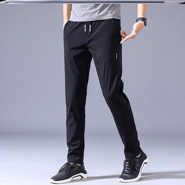 Drawstring Trousers Thin Casual PantsLoose Straight Sweatpants Mens