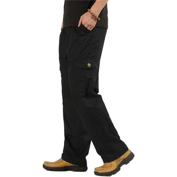 Spring Autumn Casual Cotton Pants Overalls LooseCombat Baggy Tactical 