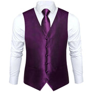 Wedding Male Satin Burgundy Red Waistcoat Sleeveless Jacket