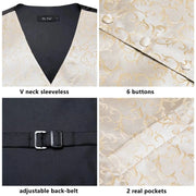 Tie Business Formal Dresses Slim Vest 4PC Necktie Hanky cufflinks