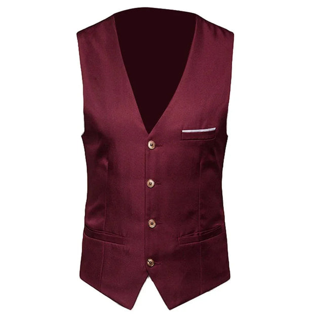 Men Slim Fits Mens Suit Vest Male Waistcoat Gilet Homme