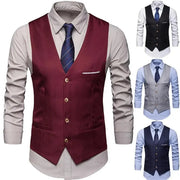 Men Slim Fits Mens Suit Vest Male Waistcoat Gilet Homme