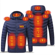 NWE Men Winter Warm USB Heating Jackets with Smart Thermostat