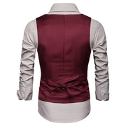 Men Slim Fits Mens Suit Vest Male Waistcoat Gilet Homme