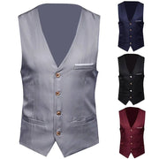 Men Slim Fits Mens Suit Vest Male Waistcoat Gilet Homme