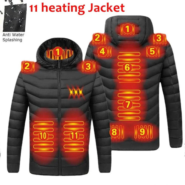 NWE Men Winter Warm USB Heating Jackets with Smart Thermostat