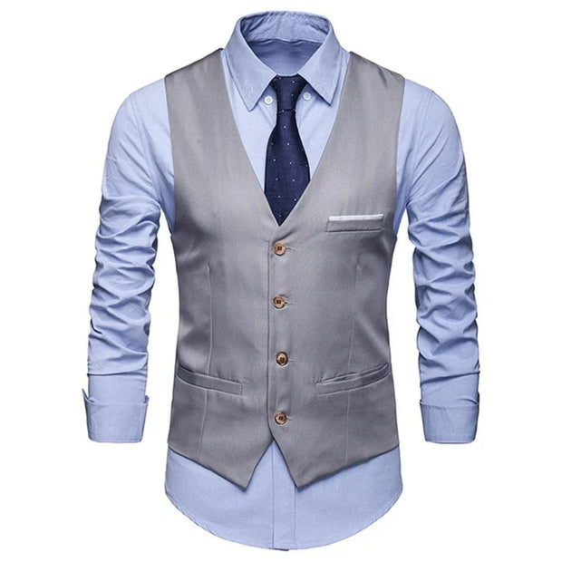 Men Slim Fits Mens Suit Vest Male Waistcoat Gilet Homme