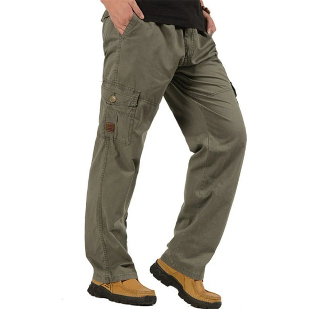 Spring Autumn Casual Cotton Pants Overalls LooseCombat Baggy Tactical 