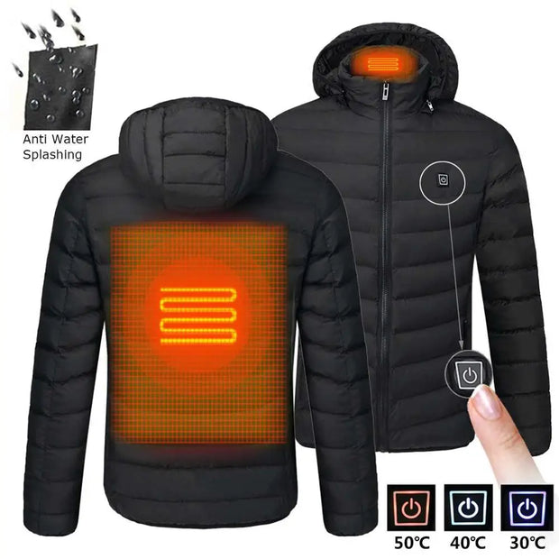 NWE Men Winter Warm USB Heating Jackets with Smart Thermostat