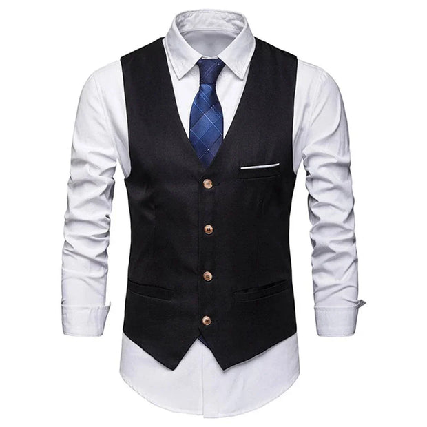 Men Slim Fits Mens Suit Vest Male Waistcoat Gilet Homme