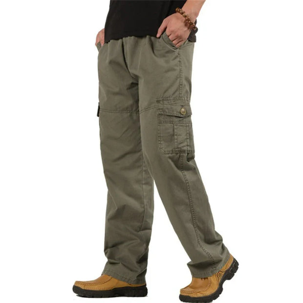 Spring Autumn Casual Cotton Pants Overalls LooseCombat Baggy Tactical 