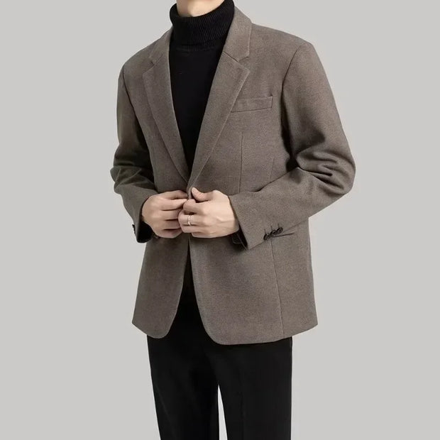 High Quality Men Blazer Trendy Style Brand Loose Casual Woolen Blazers