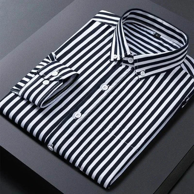 Classic Striped Dress Shirt for Men