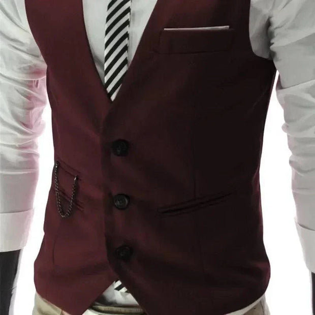 Korean Style Men's Formal Dress Vest - Fashionable High Street