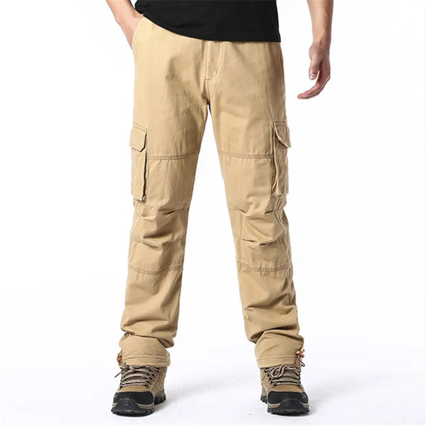 Large Pocket Loose Overalls Men's Outdoor Sports Pants PureCottonprand