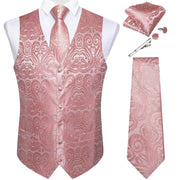 Wedding Male Satin Burgundy Red Waistcoat Sleeveless Jacket