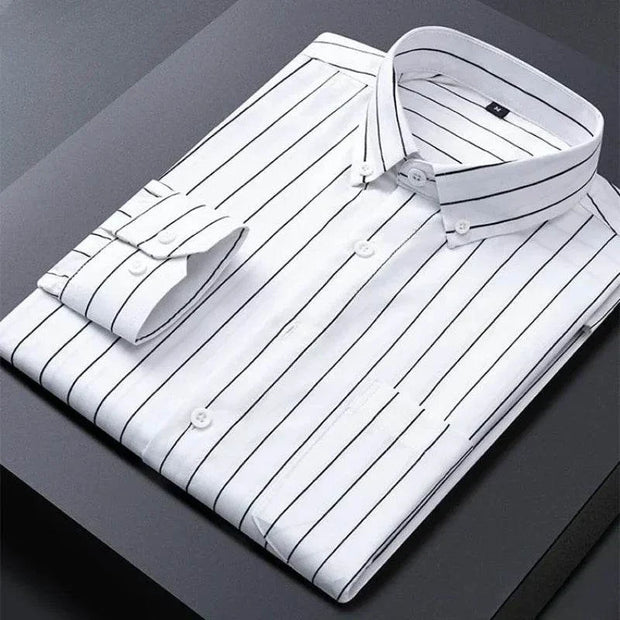 Classic Striped Dress Shirt for Men