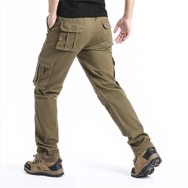 Large Pocket Loose Overalls Men's Outdoor Sports Pants PureCottonprand