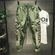 Men Summer Black Trousers Man Harem Joggers Green Emo Casual