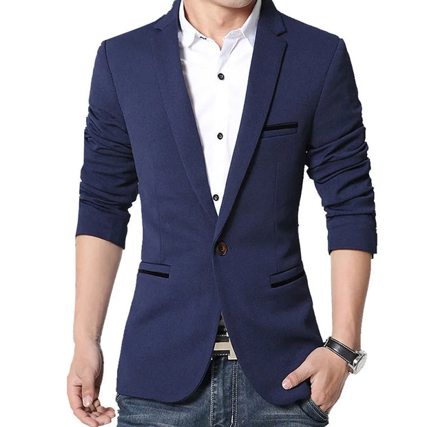 Casual Blazer 2024 Autumn Men's Fashion Slim Business Suit