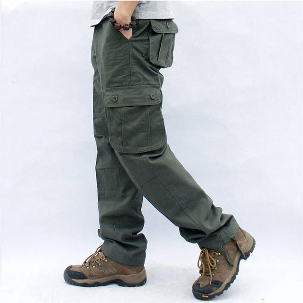 Ombre Streetwear Army Straight Trousers Overalls Men Cargo Pants Casual Multi Pockets