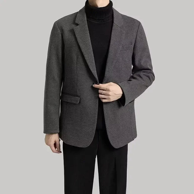 High Quality Men Blazer Trendy Style Brand Loose Casual Woolen Blazers