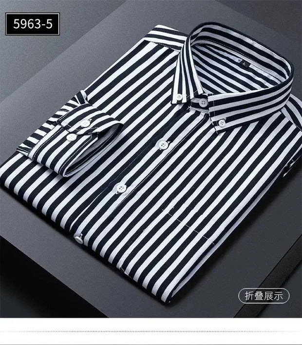 Classic Striped Dress Shirt for Men