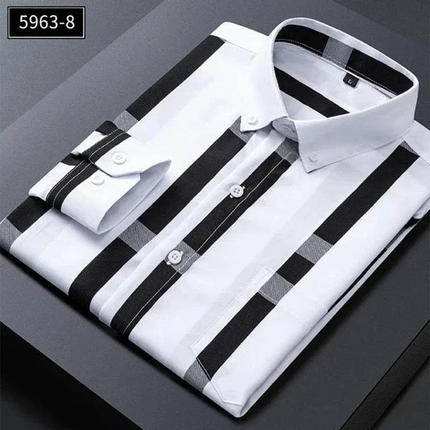 Classic Striped Dress Shirt for Men