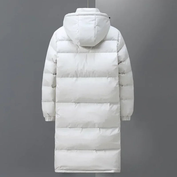 New Winter Men Hooded Casual Duck Down Coats Long Puffer Jackets Outdoor