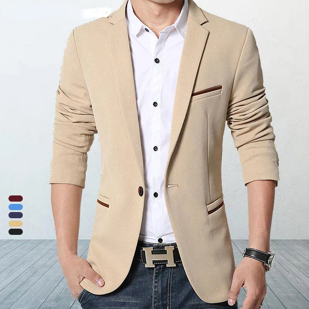 Casual Blazer 2024 Autumn Men's Fashion Slim Business Suit