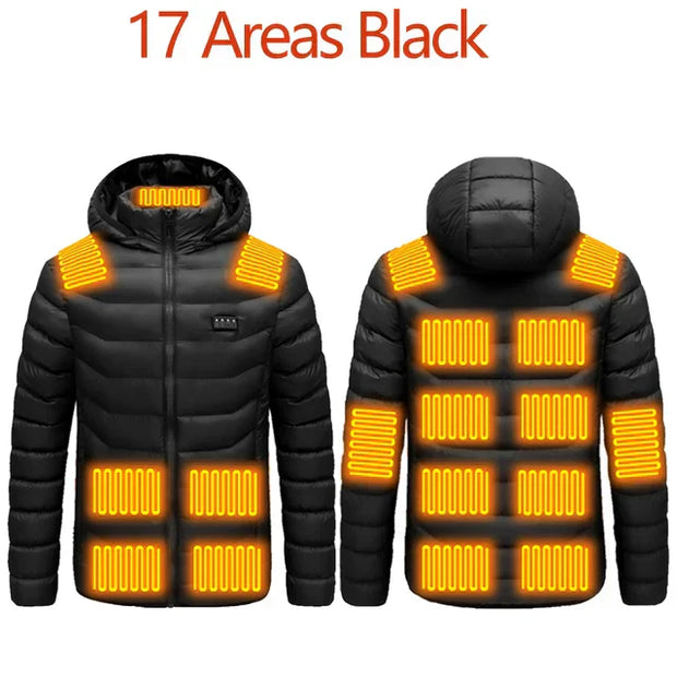 NWE Men Winter Warm USB Heating Jackets with Smart Thermostat