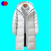 New Winter Men Hooded Casual Duck Down Coats Long Puffer Jackets Outdoor