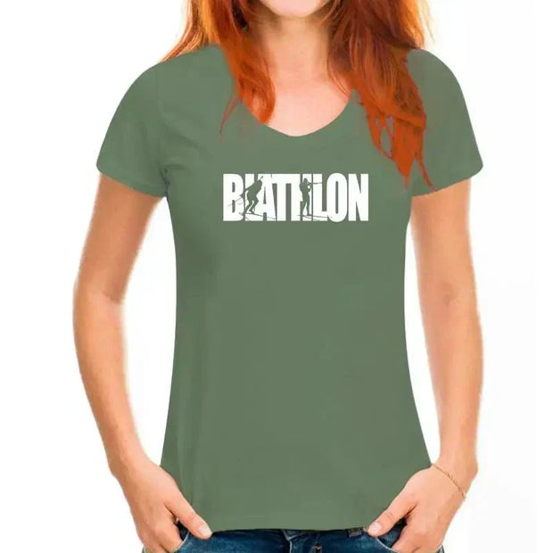 -shirt featuring biathlon wintersport text print