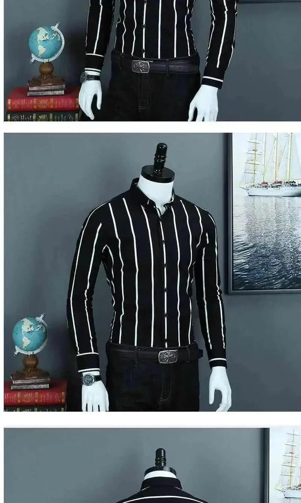 Classic Striped Dress Shirt for Men