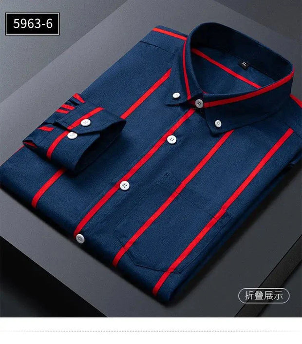 Classic Striped Dress Shirt for Men