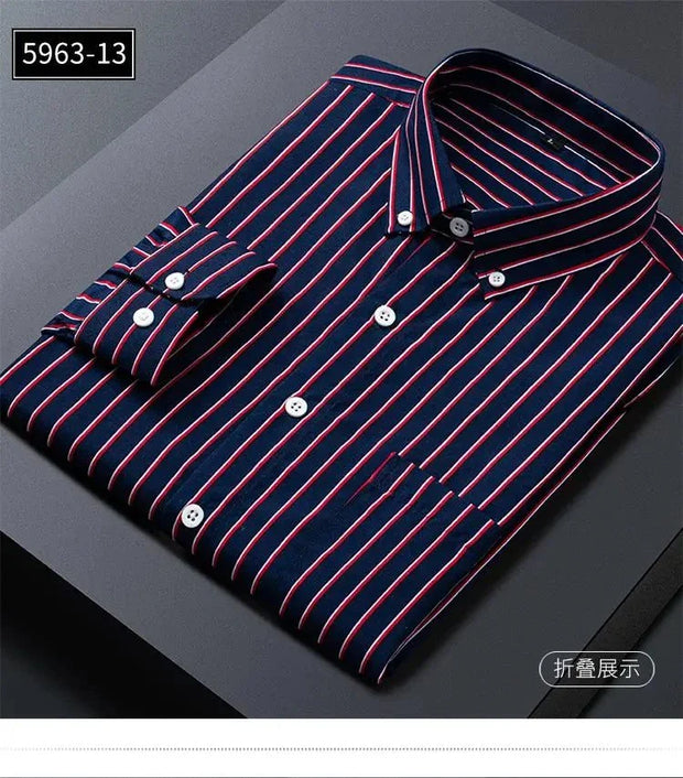 Classic Striped Dress Shirt for Men