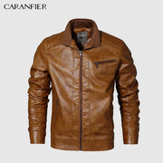 Mens Jackets Faux Leather Style Casual Businessmen Male Long Windproof