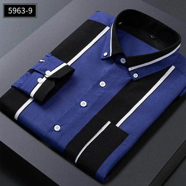 Classic Striped Dress Shirt for Men