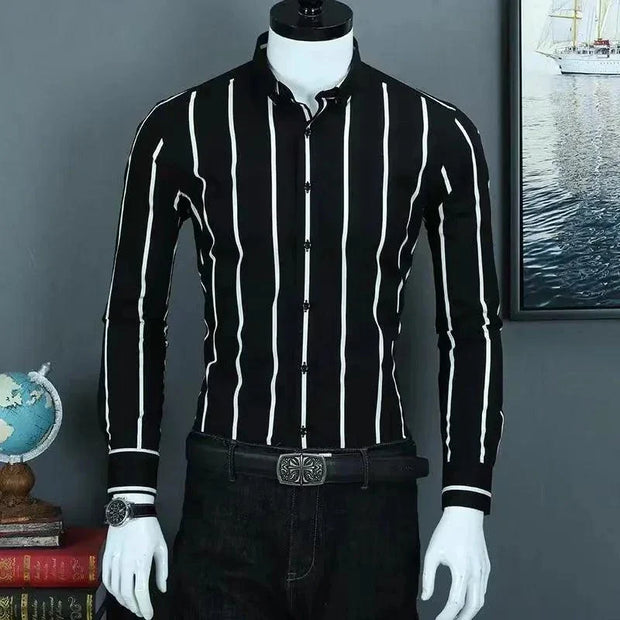 Classic Striped Dress Shirt for Men