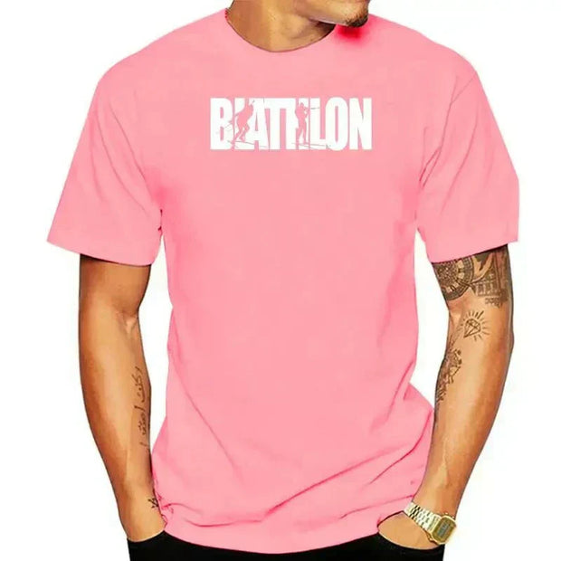 -shirt featuring biathlon wintersport text print