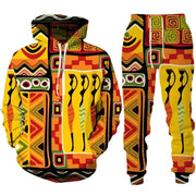 Retro African 3D Printed Hoodie Suit Fashion Tracksuit