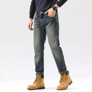 Trendy Vintage Brand Men's Slim Fit Embroidered JeansComfortable Style