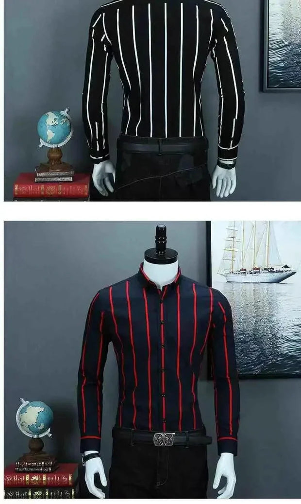 Classic Striped Dress Shirt for Men