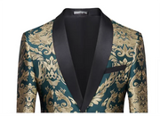 Men Jacquard Suit 2 Piece - Luxury Wedding Prom Blazer