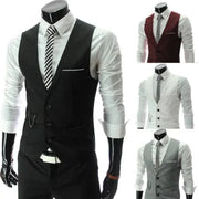 Korean Style Men's Formal Dress Vest - Fashionable High Street