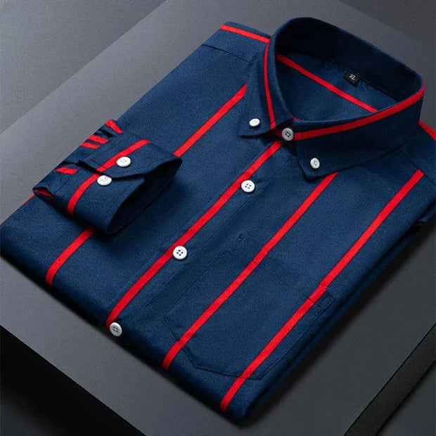 Classic Striped Dress Shirt for Men