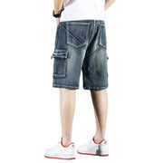 Trendy Brand Piercing 5 Shorts Men's Loose Fit, Multi-Pocket